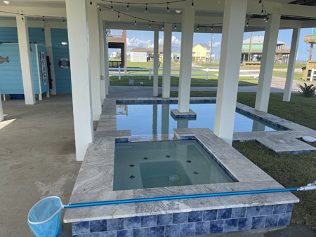 Galveston TX Pool and Spa Built Under Building